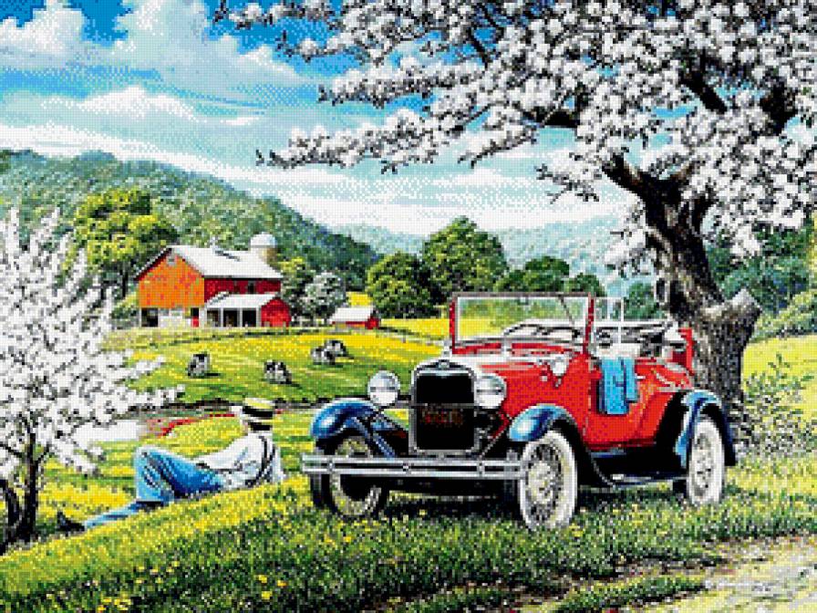 Весна - пейзаж, авто, весна - предпросмотр