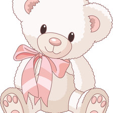 Милый белый мишка