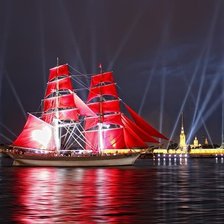 Схема вышивки «алые паруса»