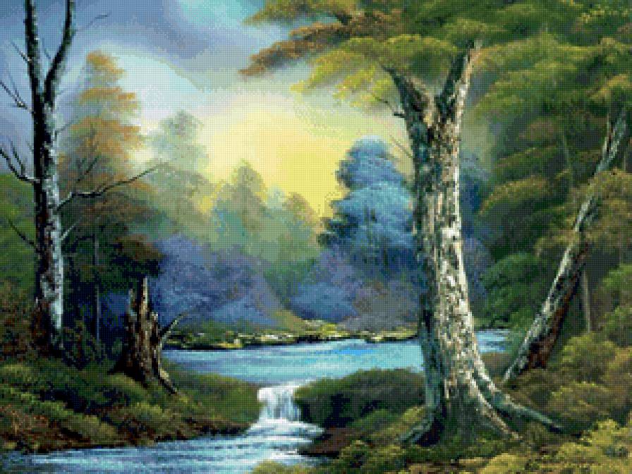 Речка - природа, пейзаж - предпросмотр