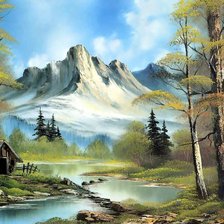 Схема вышивки «Горный пейзаж»