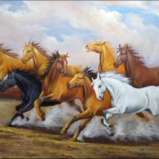 Схема вышивки «скакуны»