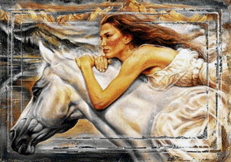 девушка на лошади - животные, девушки - предпросмотр