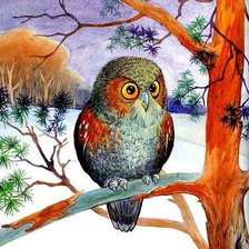 Схема вышивки «Сова»
