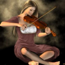 Схема вышивки «Скрипачка»