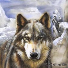 Схема вышивки «волк»