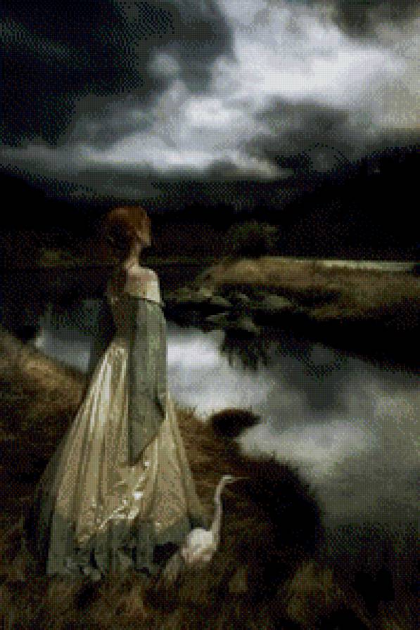 Девушка - река, готика, девушка - предпросмотр