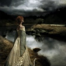 Схема вышивки «Девушка»