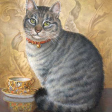 Схема вышивки «кошка»