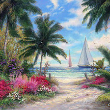 Схема вышивки «южный берег»