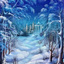 Схема вышивки «зимняя ночь»