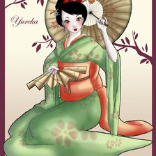 Схема вышивки «Гейша»