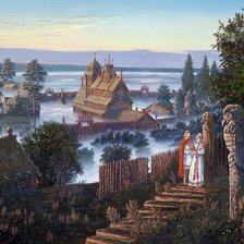 +Утро. Храм Рода и Макоши