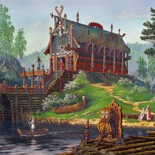 Схема вышивки «Храм бога Свентовида»