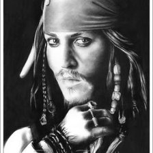 Схема вышивки «Джек воробей»