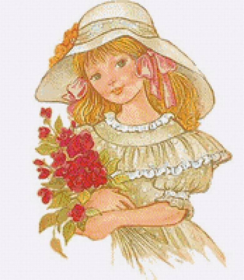 очарование юности - букет, девочка, лето - предпросмотр