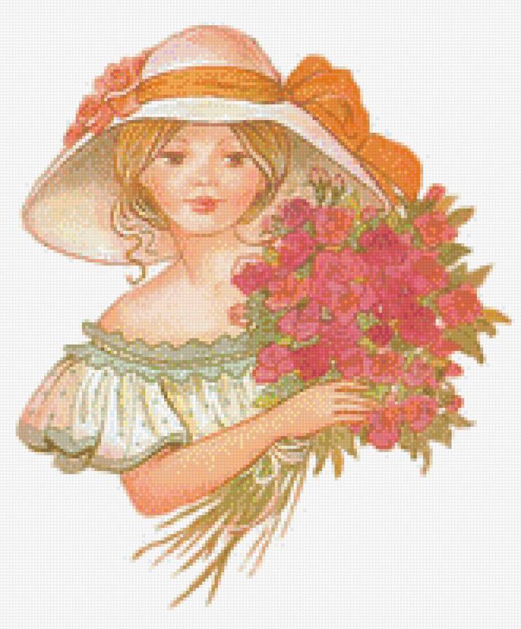 очарование юности - букет, лето, девочка - предпросмотр