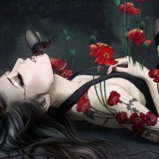 Схема вышивки «Маки»