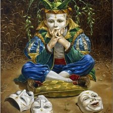 Схема вышивки «маска»