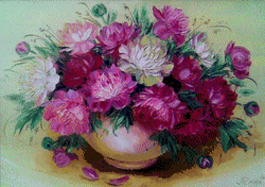 Peonie - kwiaty, peonie - предпросмотр