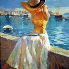 Схема вышивки «Девушка»