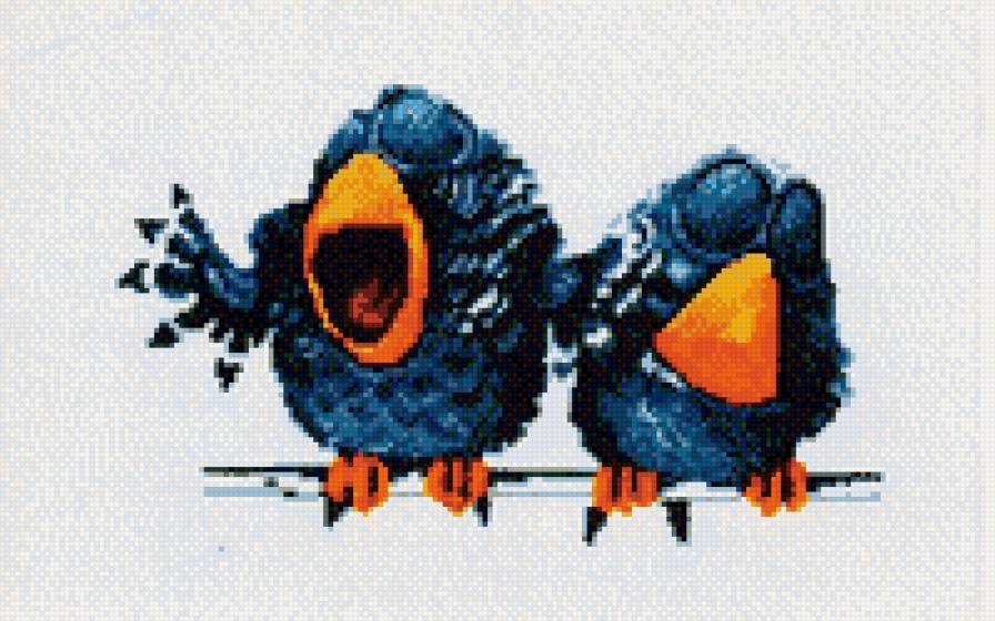 парочка 2 - юмор, птицы. - предпросмотр