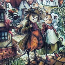 Схема вышивки «триптих "Коты аристократы-1"»