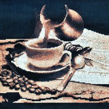 Схема вышивки «кофе»