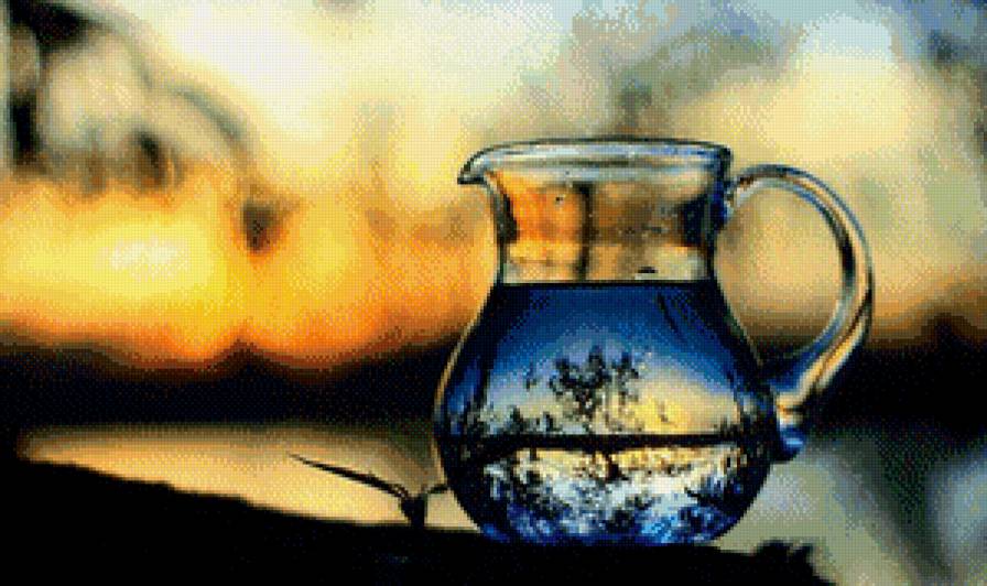 №636197 - рассвет, вода, дерево, ваза - предпросмотр