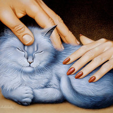 Схема вышивки «Приласкайте  меня!»