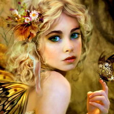 Девушка с бабочкой