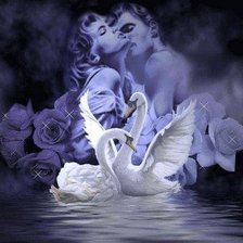 Схема вышивки «Влюбленные»