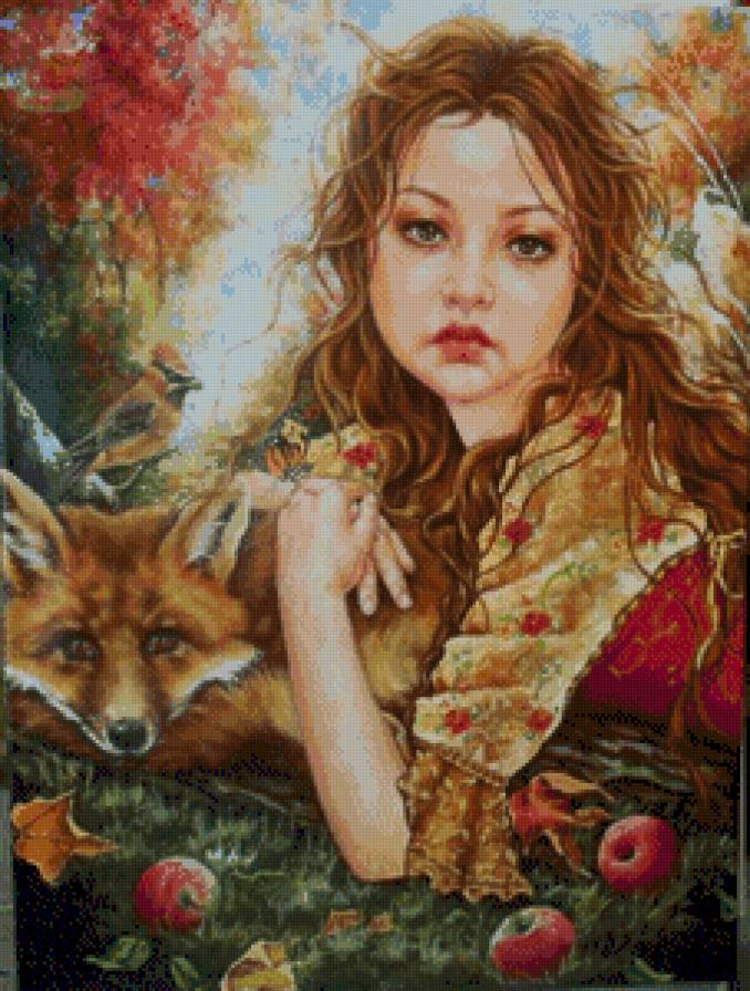 Девушка - времена года - предпросмотр