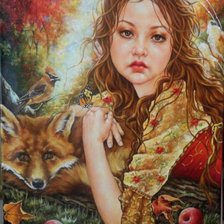 Схема вышивки «Девушка»