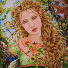 Схема вышивки «Девушка»