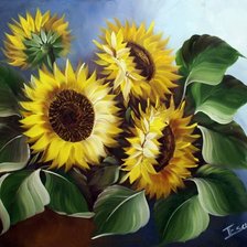 Схема вышивки «Подсолнухи»