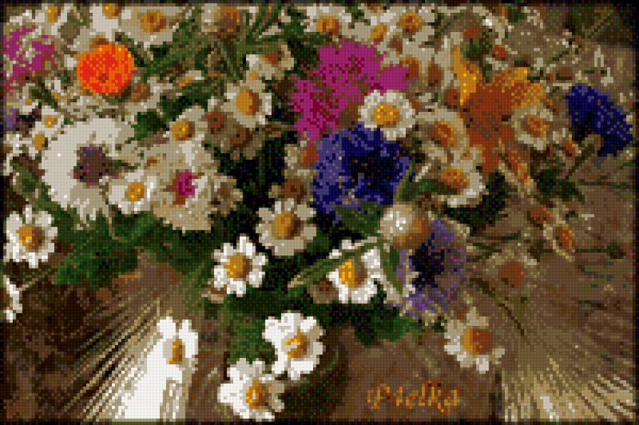 букет полевых цветов - цветы - предпросмотр