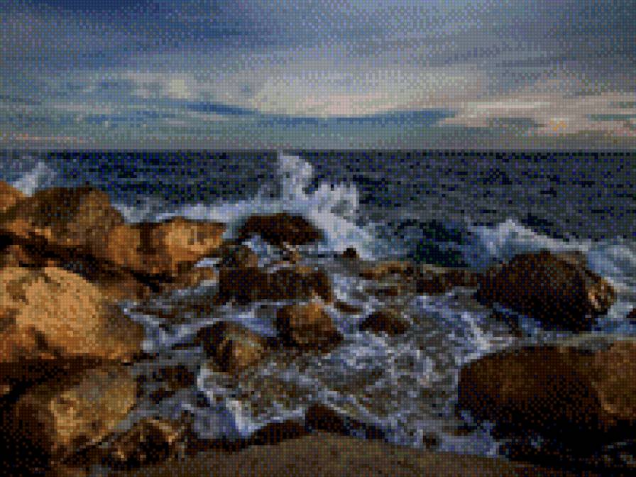 прибой - море, пейзаж - предпросмотр