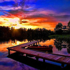 Схема вышивки «закат»