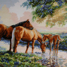 Схема вышивки «на водопое»