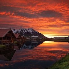 Схема вышивки «закат»