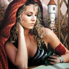 Схема вышивки «Девушка средневековья»