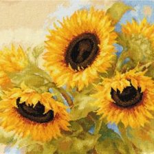 Схема вышивки «подсолнухи»