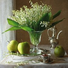 Схема вышивки «ландыши»