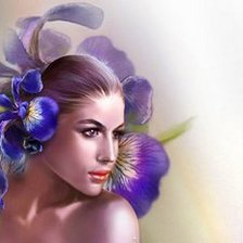 Схема вышивки «ирисы»