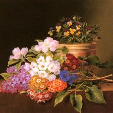 Схема вышивки «натюрморт с цветами»