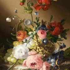 Схема вышивки «натюрморт с цветами»
