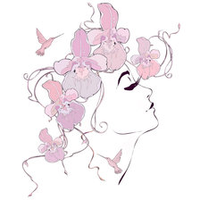 Схема вышивки «девушка»