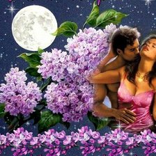 Схема вышивки «сирень и любовь»