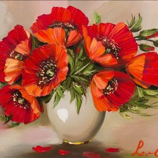 маки в вазе